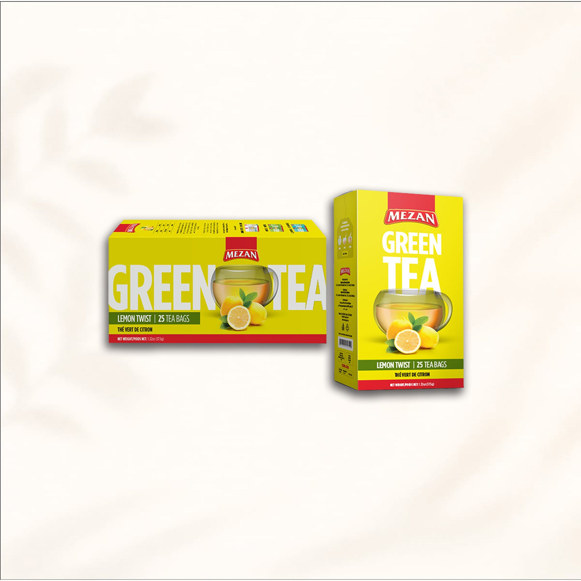 Mezan Ultra Rich Lemon Green Tea | 25 Bags × 1.5g